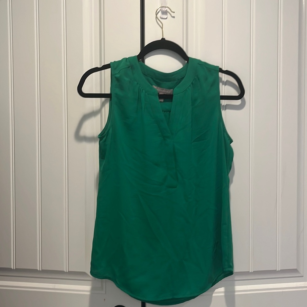 Green Sleeveless Blouse